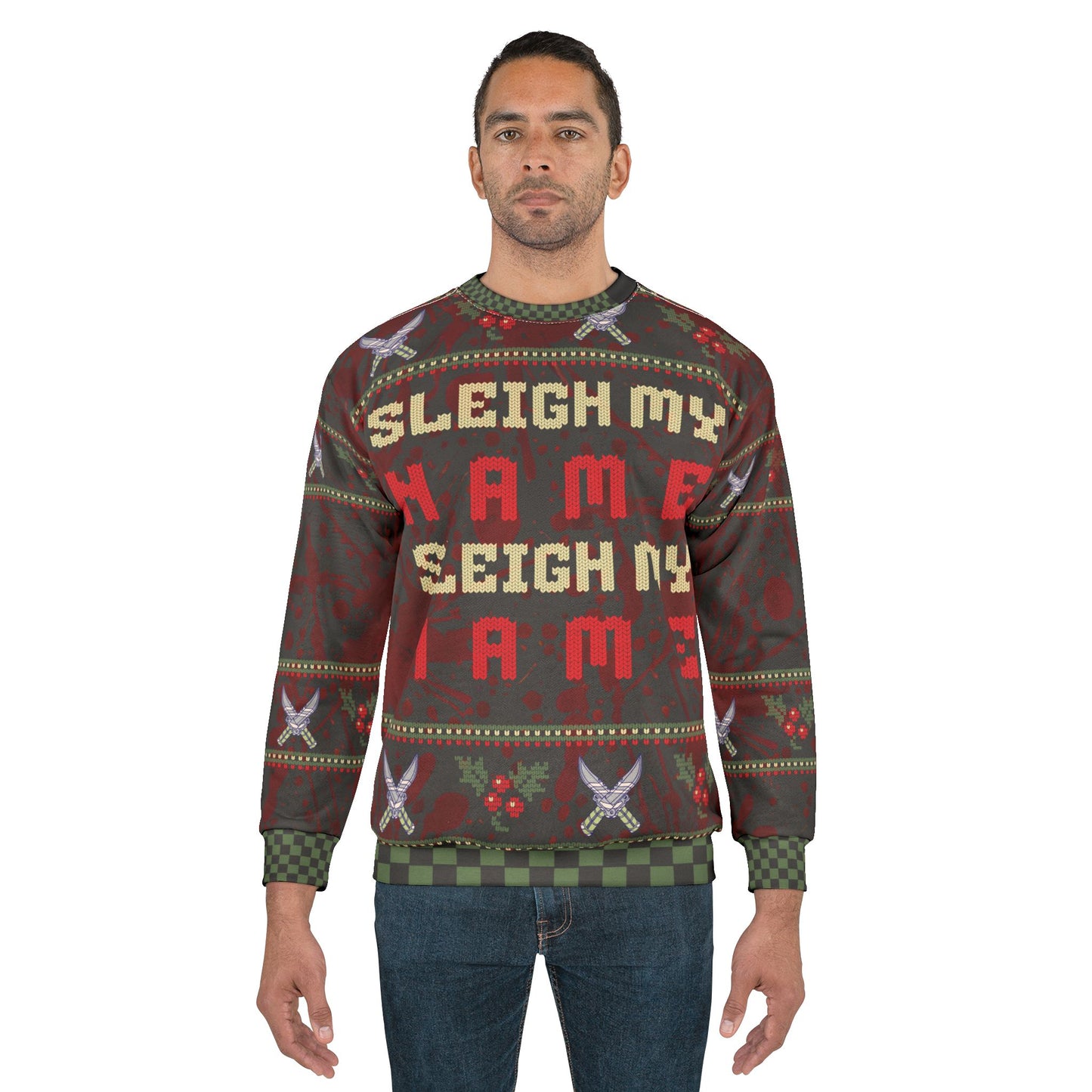 UGLY Christmas Sweater - MATURE - Can be PERSONALIZED "Sleigh my Name"