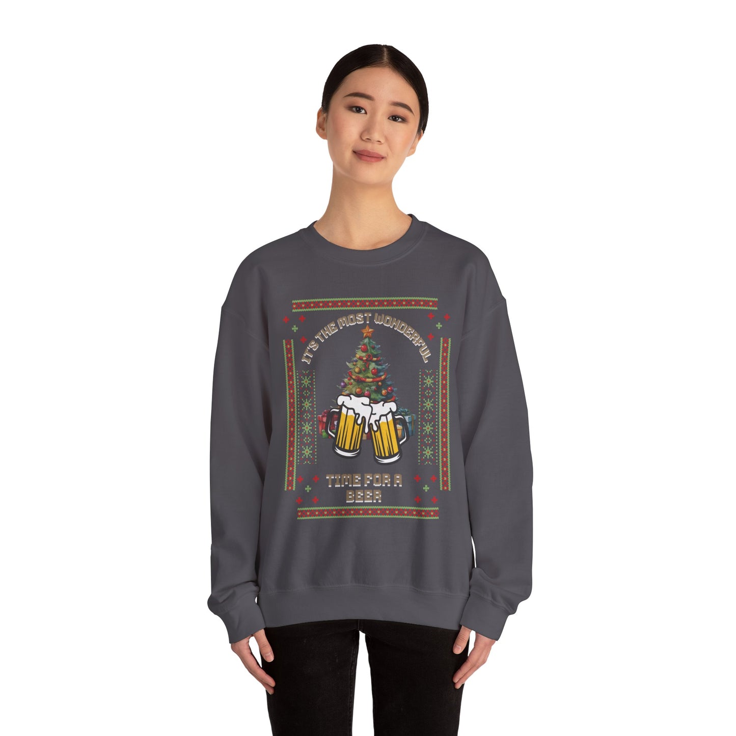 UGLY CHRISTMAS SWEATER (Sweatshirt) - Beer Drinker, Beer Lover, Christmas Party