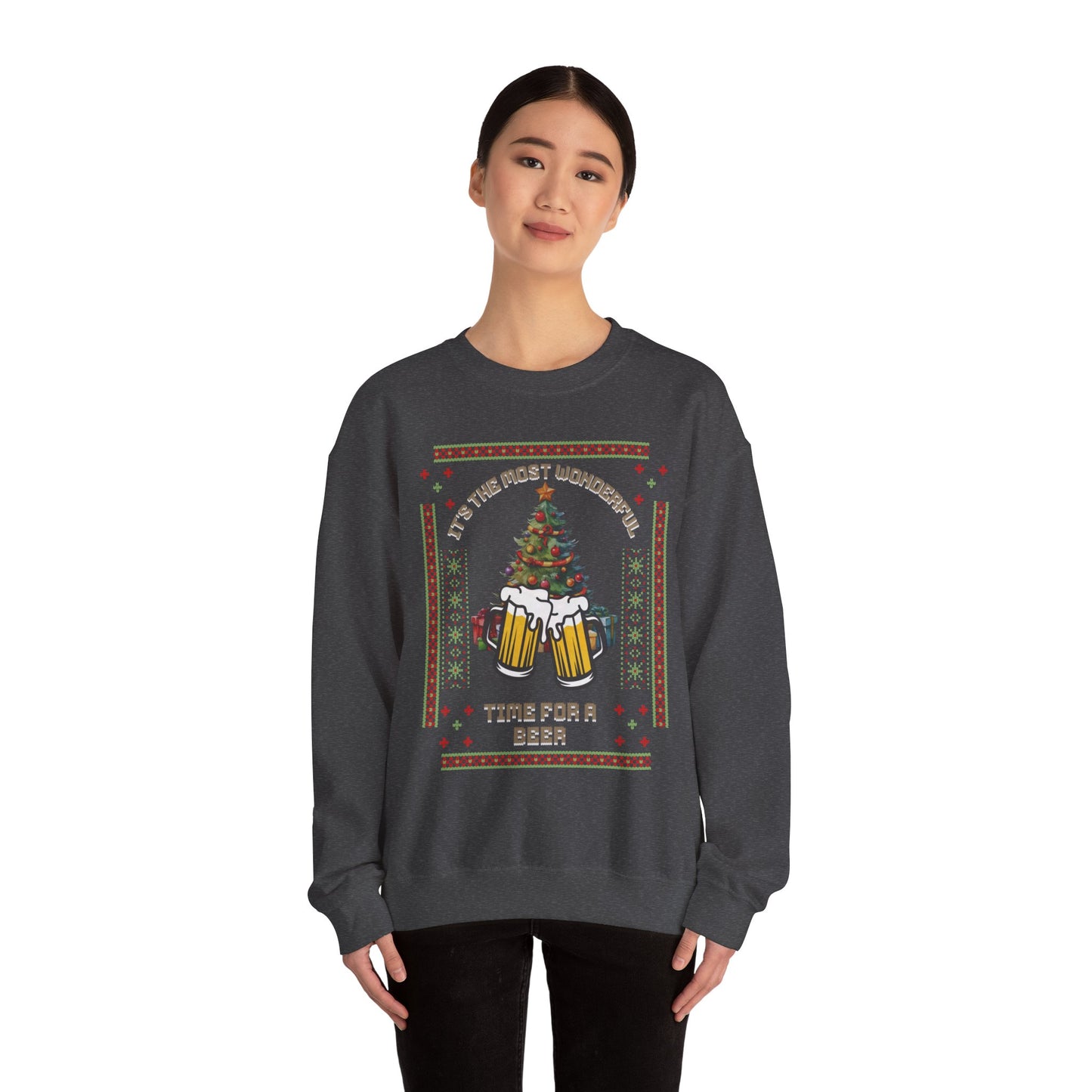 UGLY CHRISTMAS SWEATER (Sweatshirt) - Beer Drinker, Beer Lover, Christmas Party