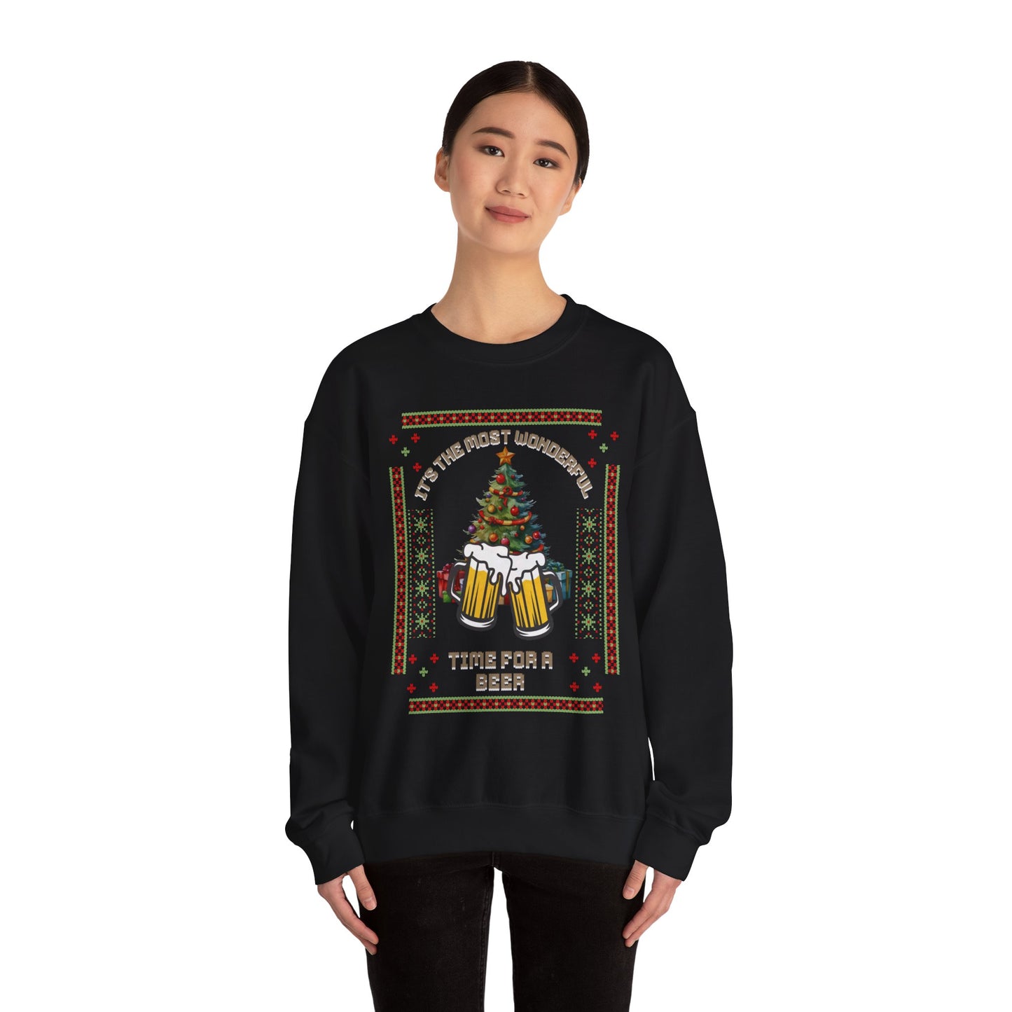 UGLY CHRISTMAS SWEATER (Sweatshirt) - Beer Drinker, Beer Lover, Christmas Party