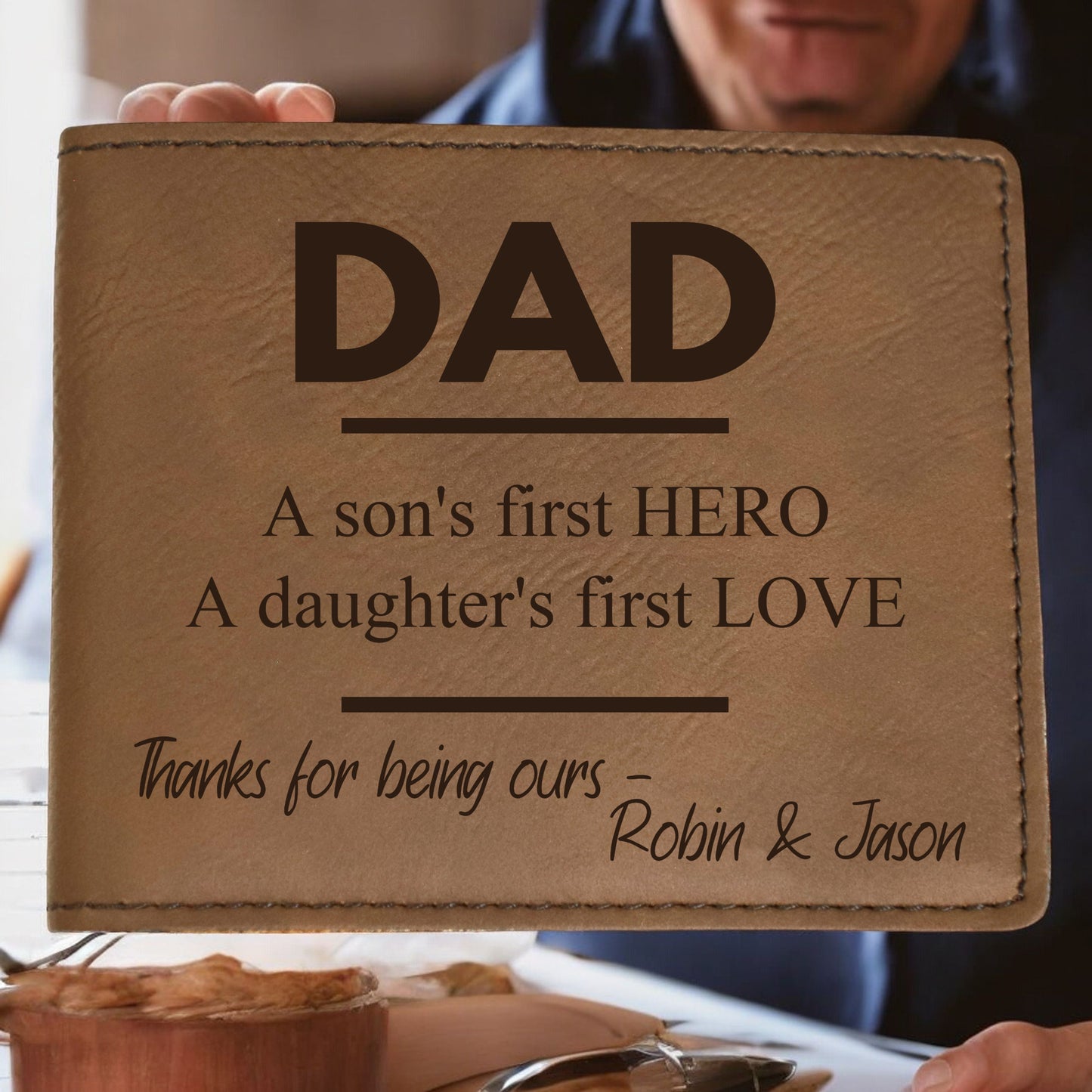 Personalized Vegan Leather Men's Wallet