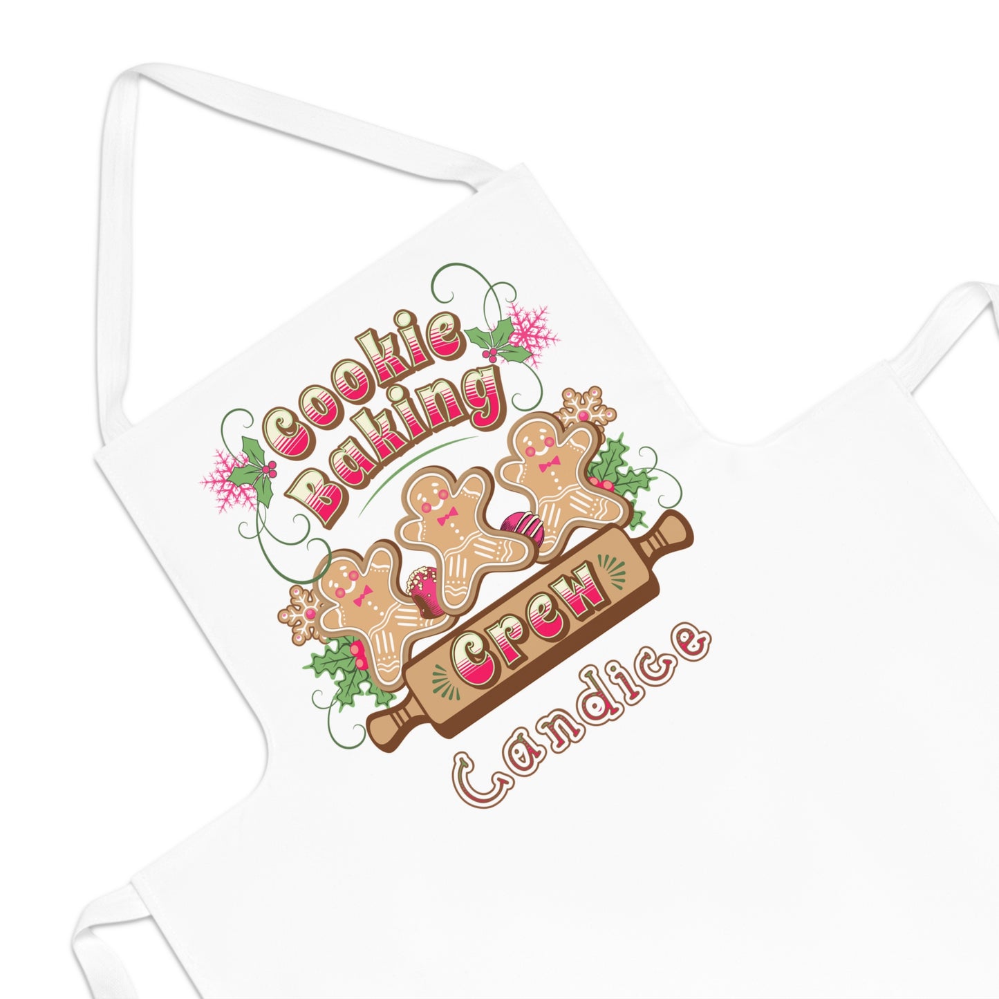 CHRISTMAS - Gingerbread Baking Crew - PERSONALIZED Adult Apron