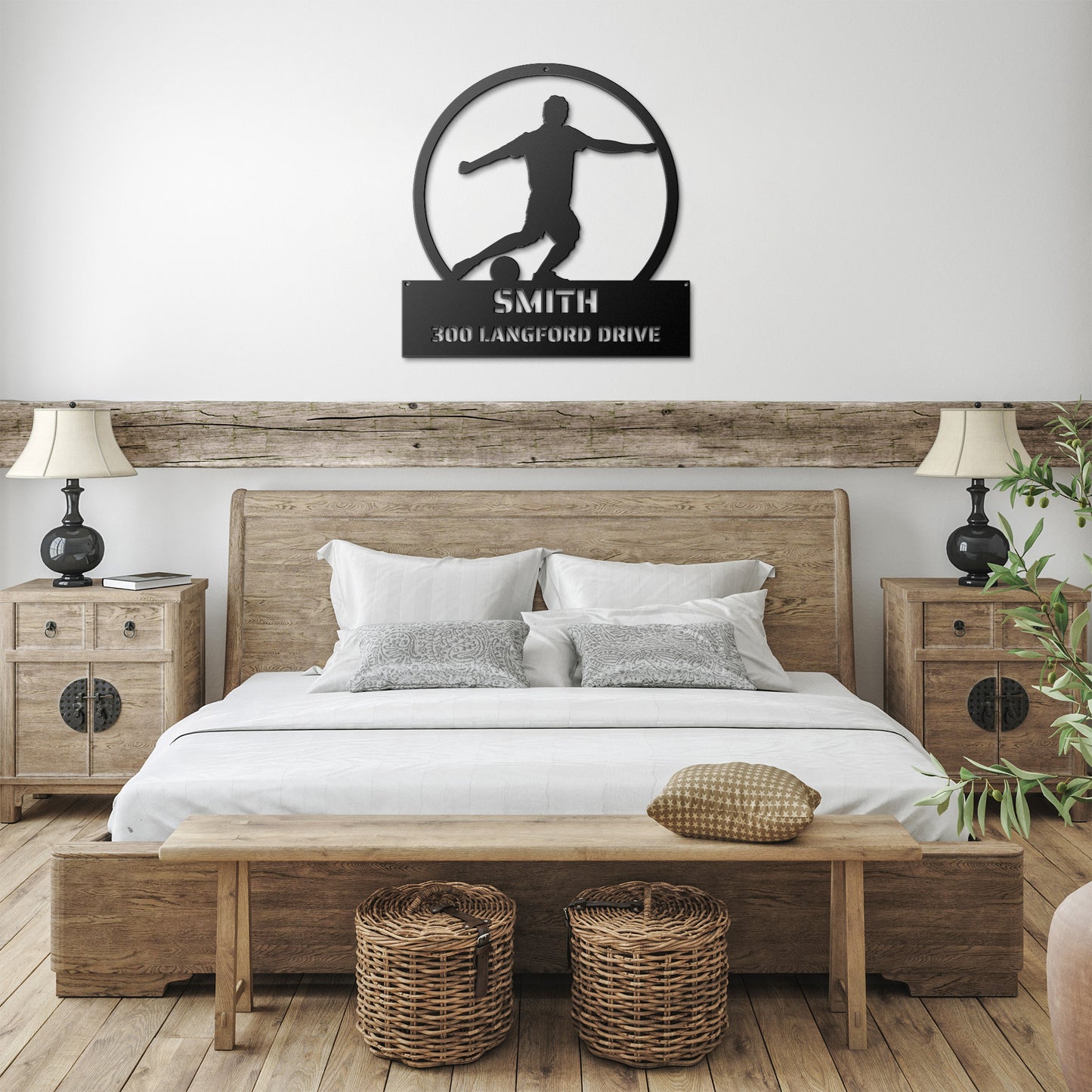 METAL WALL ART - Soccer - Home Decor, Wall Decor, Personalized