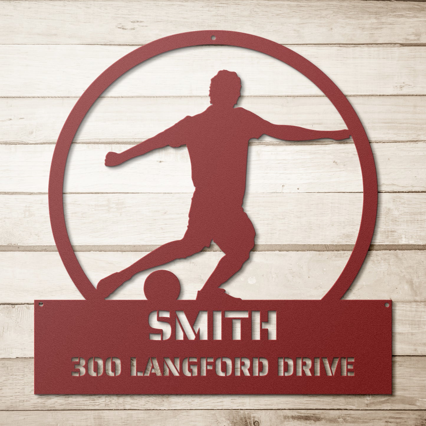 METAL WALL ART - Soccer - Home Decor, Wall Decor, Personalized