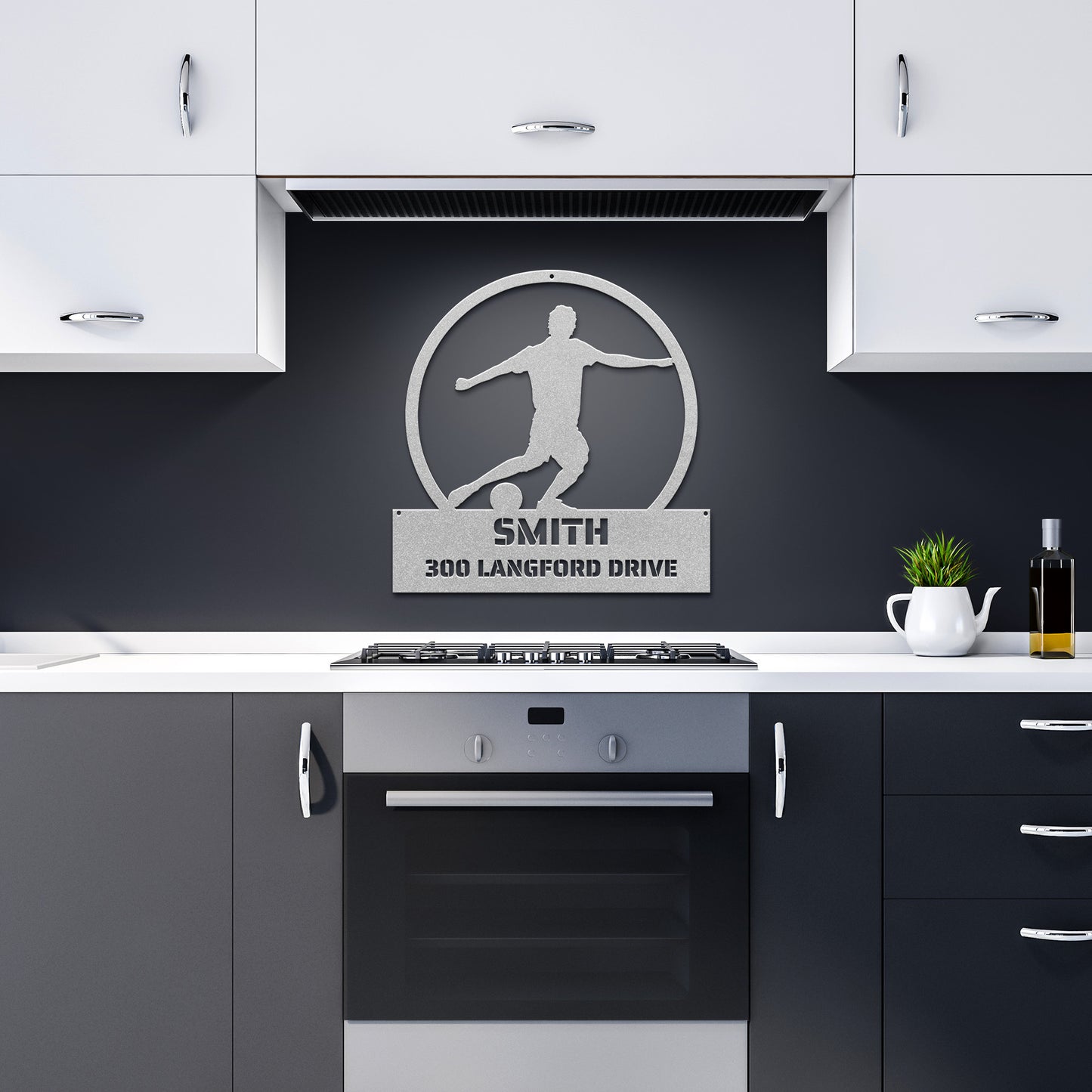 METAL WALL ART - Soccer - Home Decor, Wall Decor, Personalized