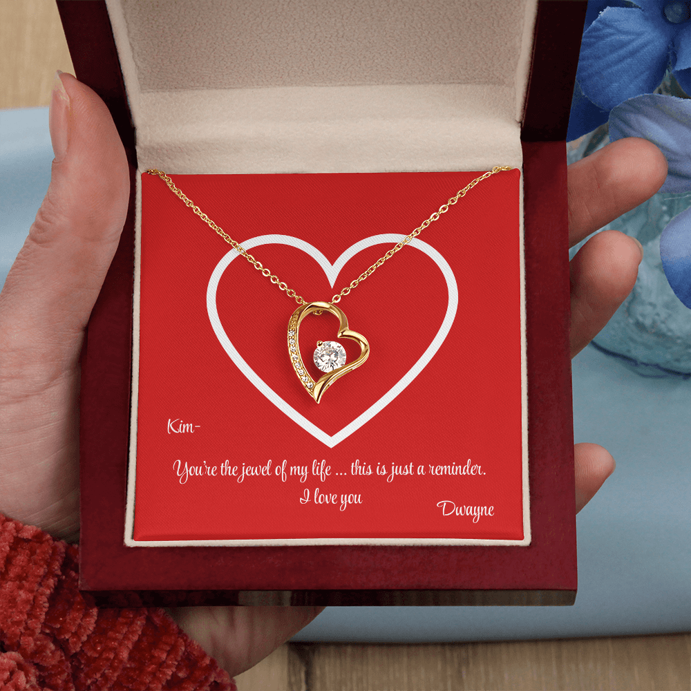 PERSONALIZED PRESENTATION - Heart Necklace - Valentine's Day or "Just Because"