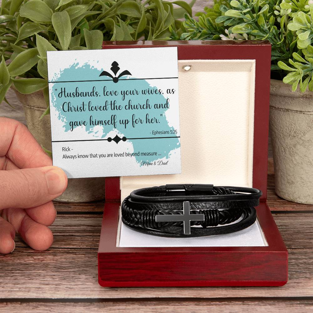 Wedding or Engagement Gift to Son - Men's BRACELET - Wedding Gift, Engagement Gift