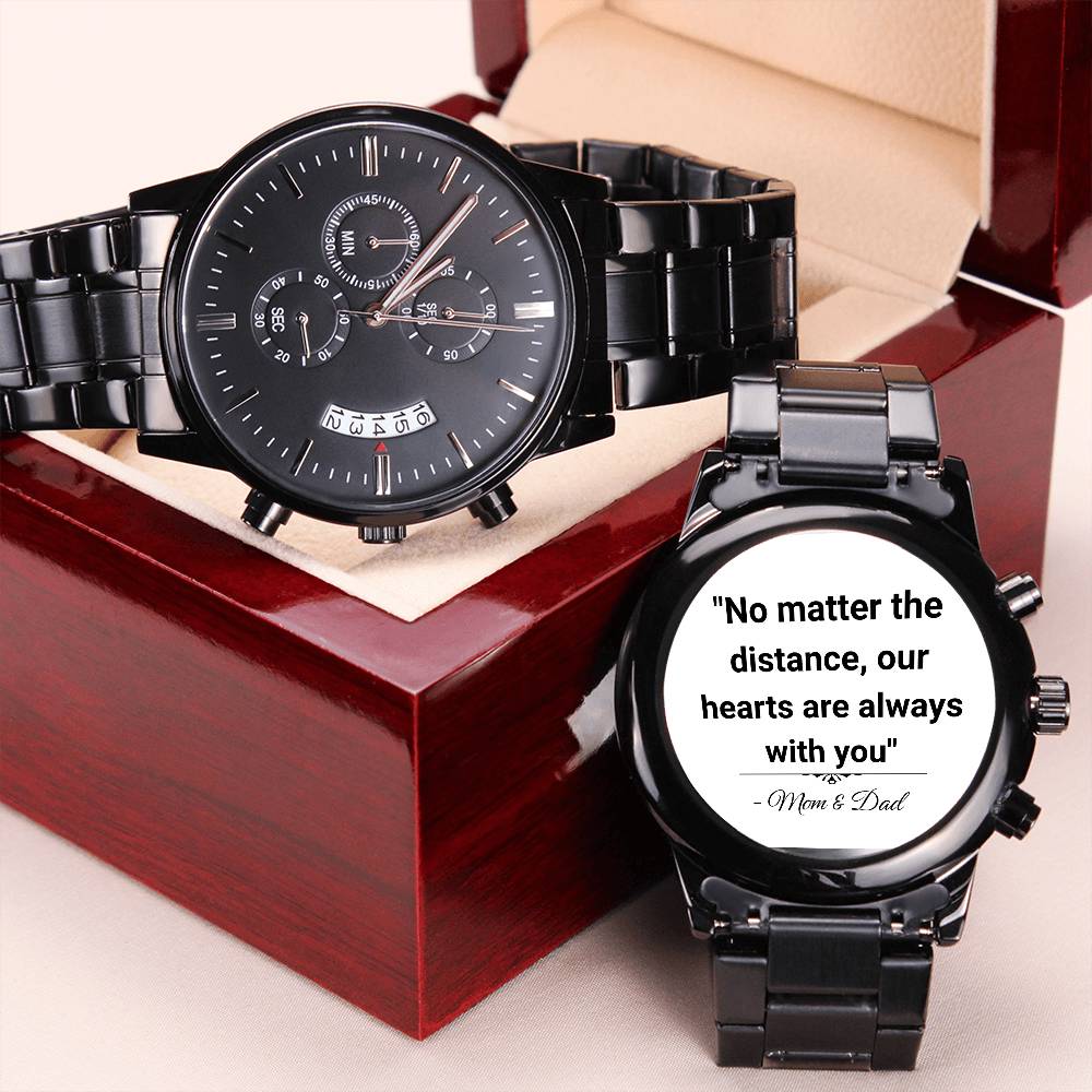 PERSONALIZED - Stainless Steel Watch; Gift for Him, Gift to Military Son, Gift to Military Husband, Gift to Military Dad