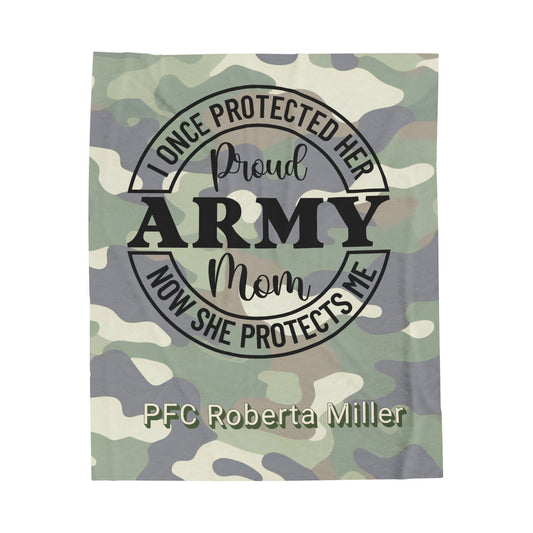 PERSONALIZED - Army Mom - Blanket - GREAT GIFT!