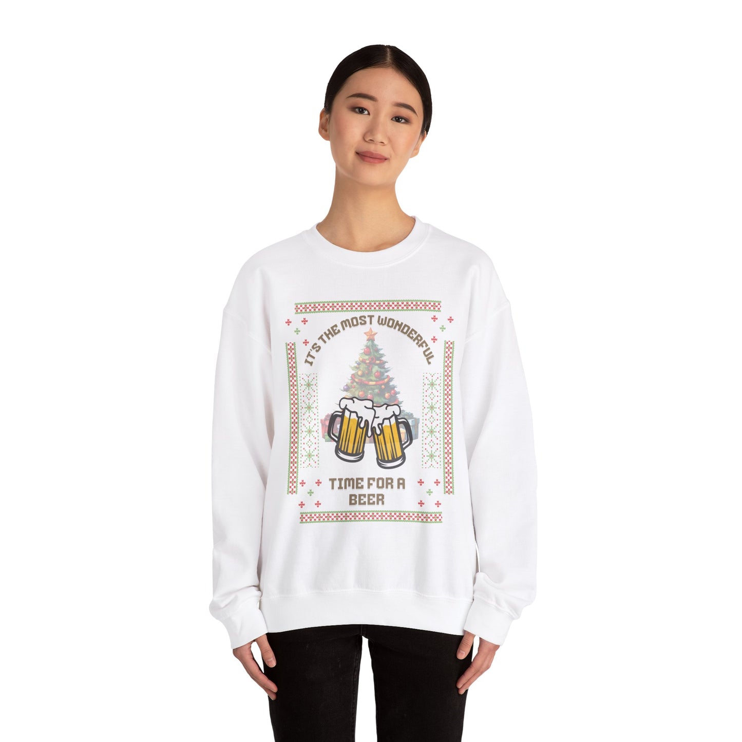 UGLY CHRISTMAS SWEATER (Sweatshirt) - Beer Drinker, Beer Lover, Christmas Party