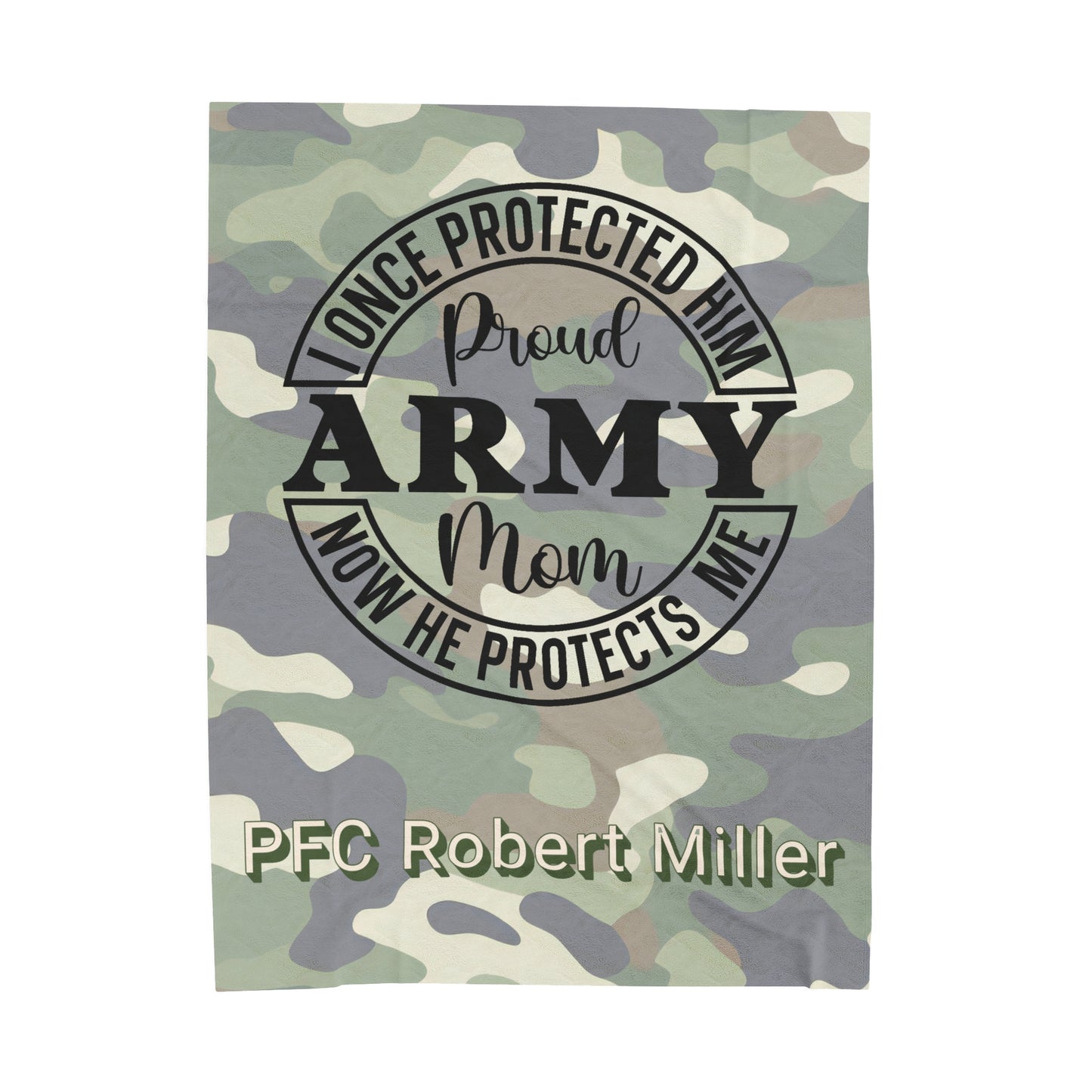 PERSONALIZED - Army Mom Blanket - Great Gift