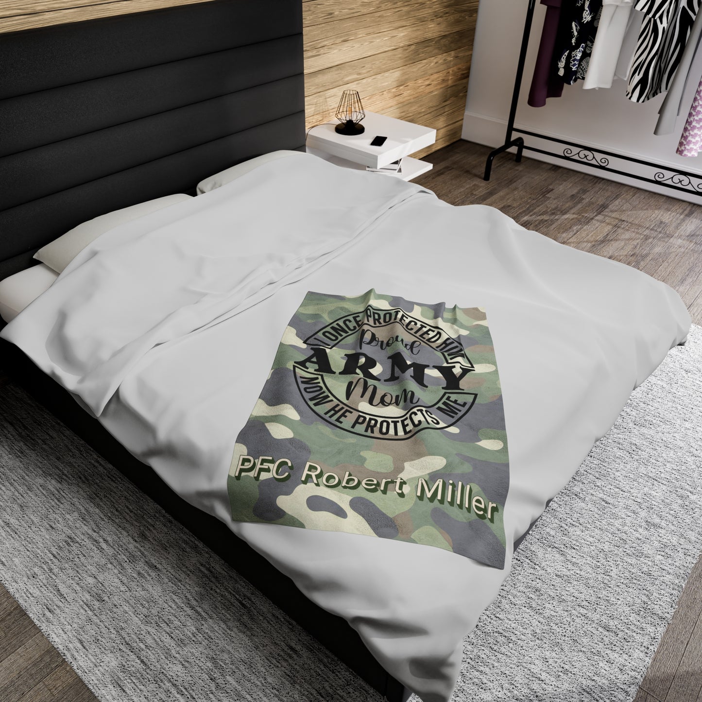 PERSONALIZED - Army Mom Blanket - Great Gift