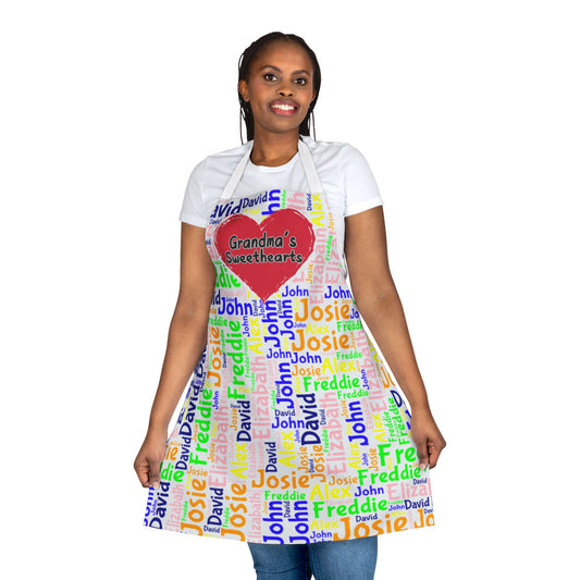 PERSONALIZED APRON - Gift from Kids, Mom Gift, Grandma Gift, Grandmother Gift