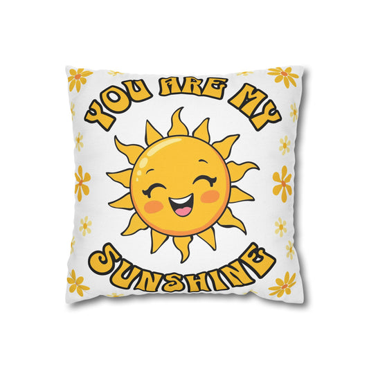 SUNSHINE - Polyester Square Pillowcase - Can be PERSONALIZED, Bedroom Decor, Gift