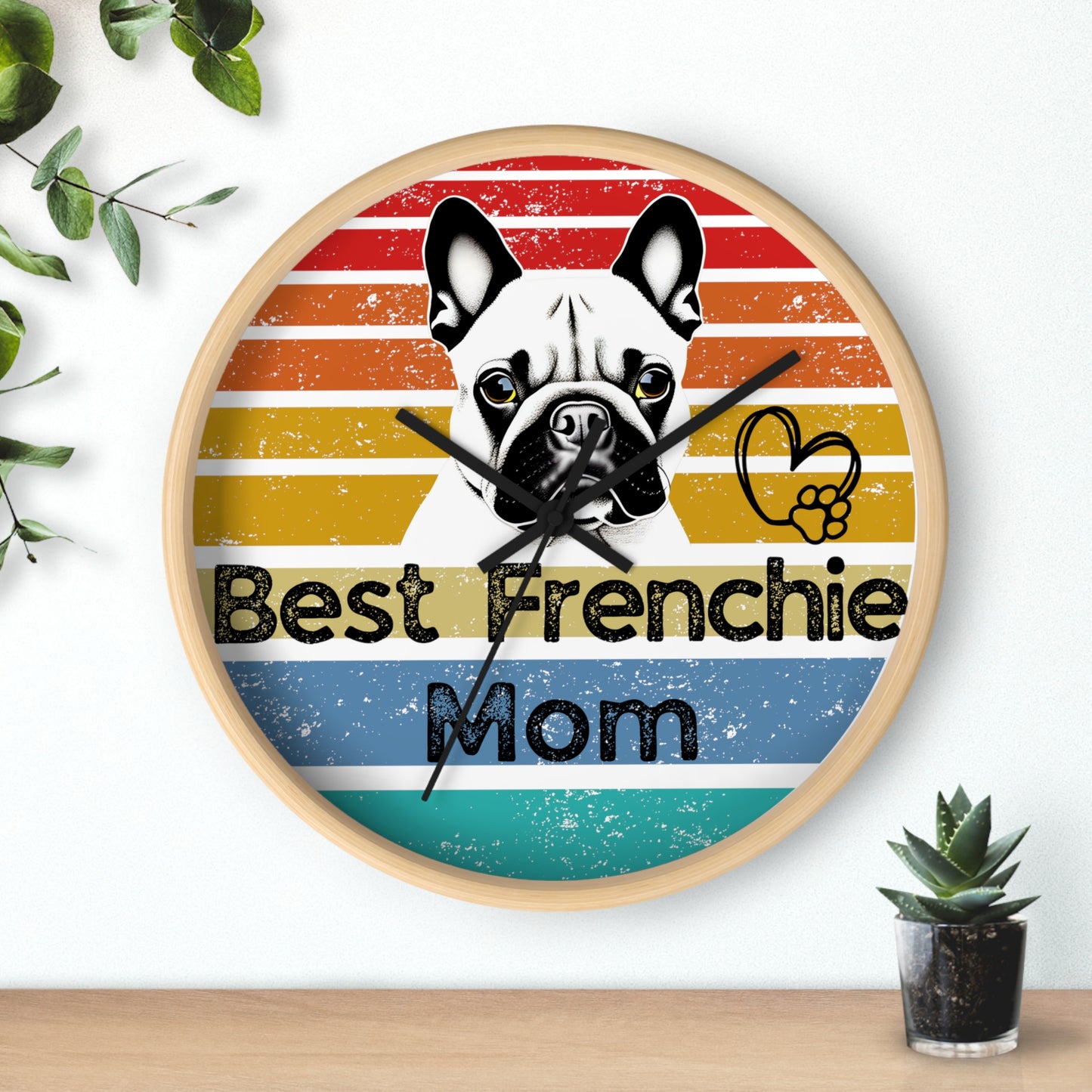 Wall Clock - DOG LOVERS. Dog Mom, Dog Dad, Dog Brother, Dog Sister ... PERSONALIZE