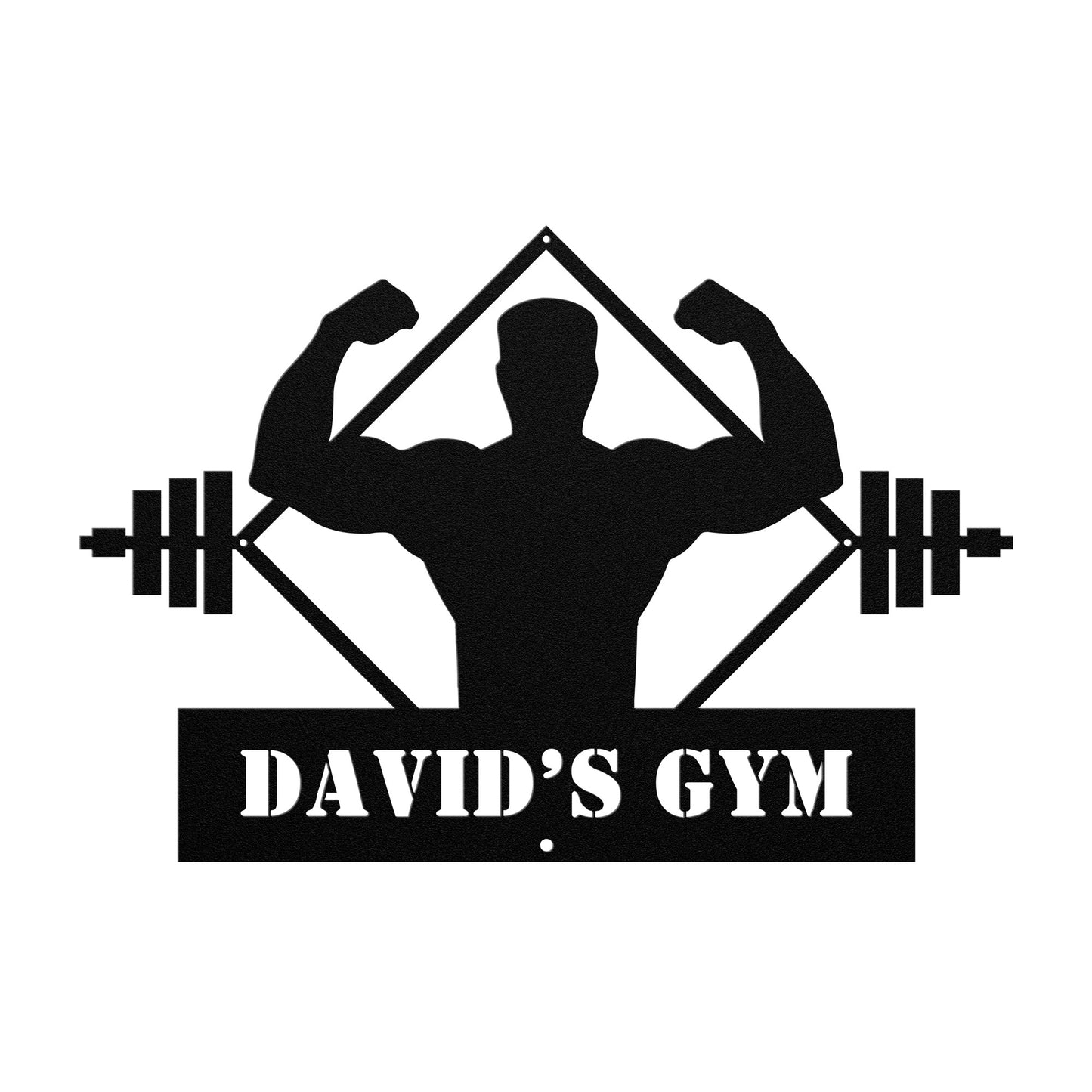METAL WALL ART - Personalized Gym Sign Plaque