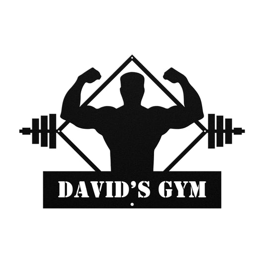 METAL WALL ART - Personalized Gym Sign Plaque