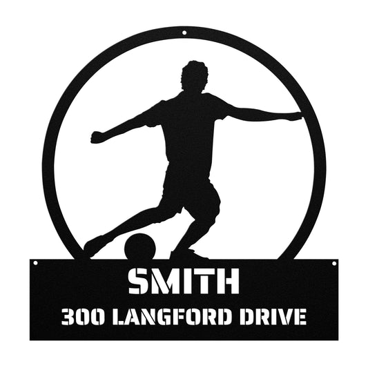 METAL WALL ART - Soccer - Home Decor, Wall Decor, Personalized