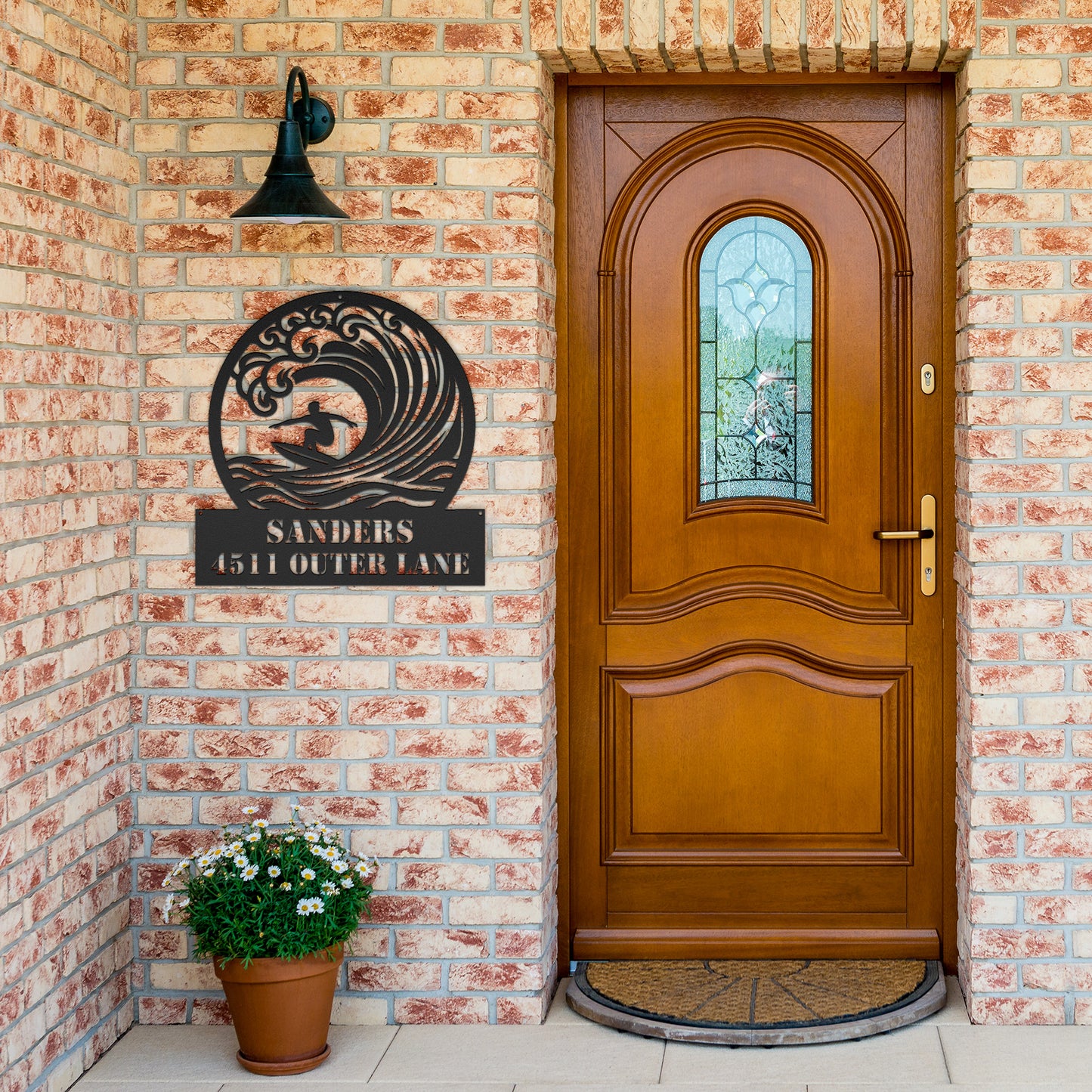 METAL WALL ART - Surfing Address Sign