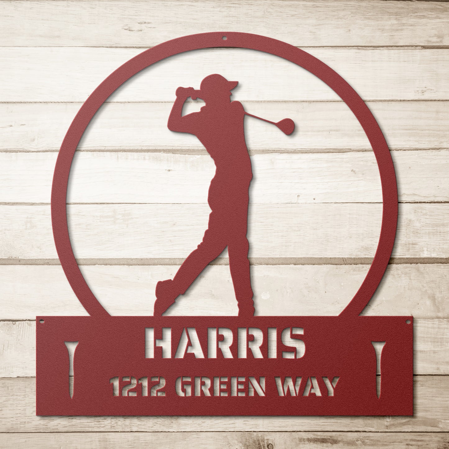 Metal - GOLF - Address Sign - PERSONALIZED