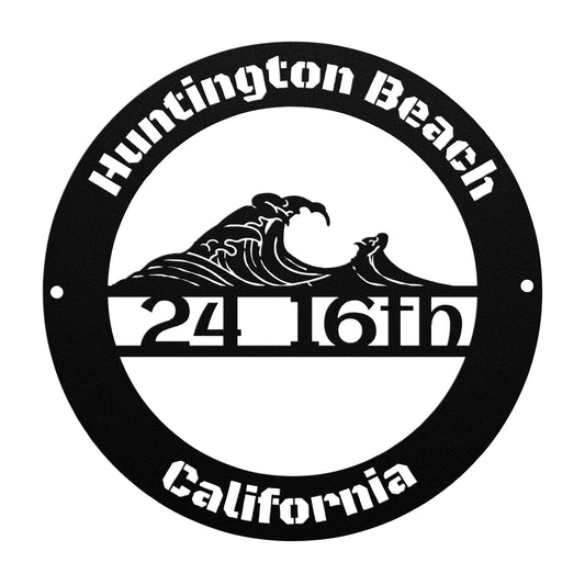 Metal - PERSONALIZE - Wave Address Sign