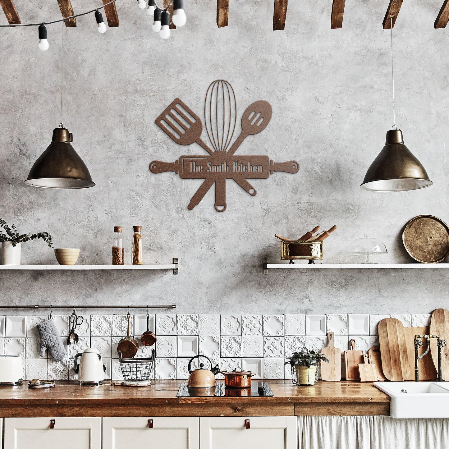 PERSONALIZED Family Kitchen Metal Wall Art - Home Decor