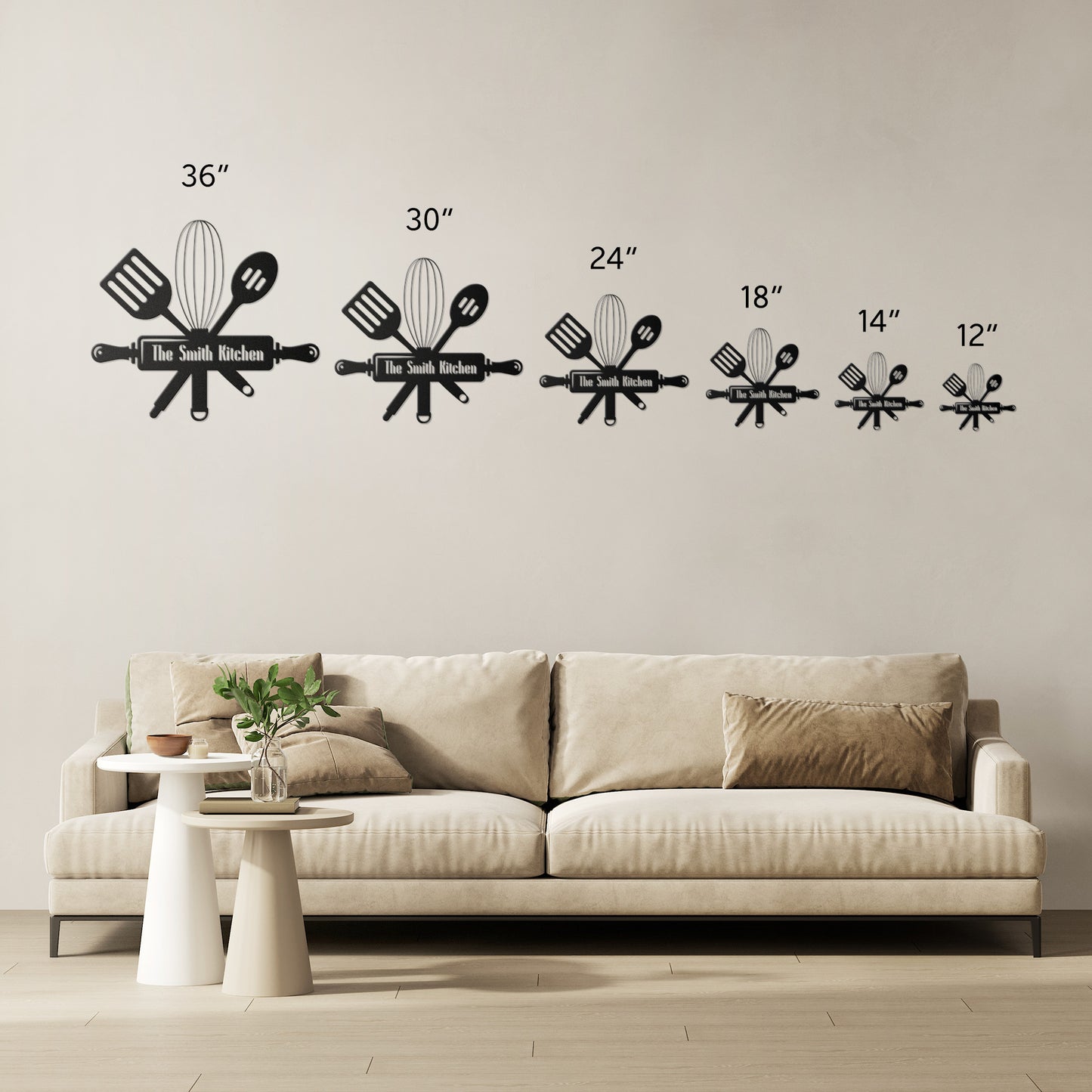PERSONALIZED Family Kitchen Metal Wall Art - Home Decor