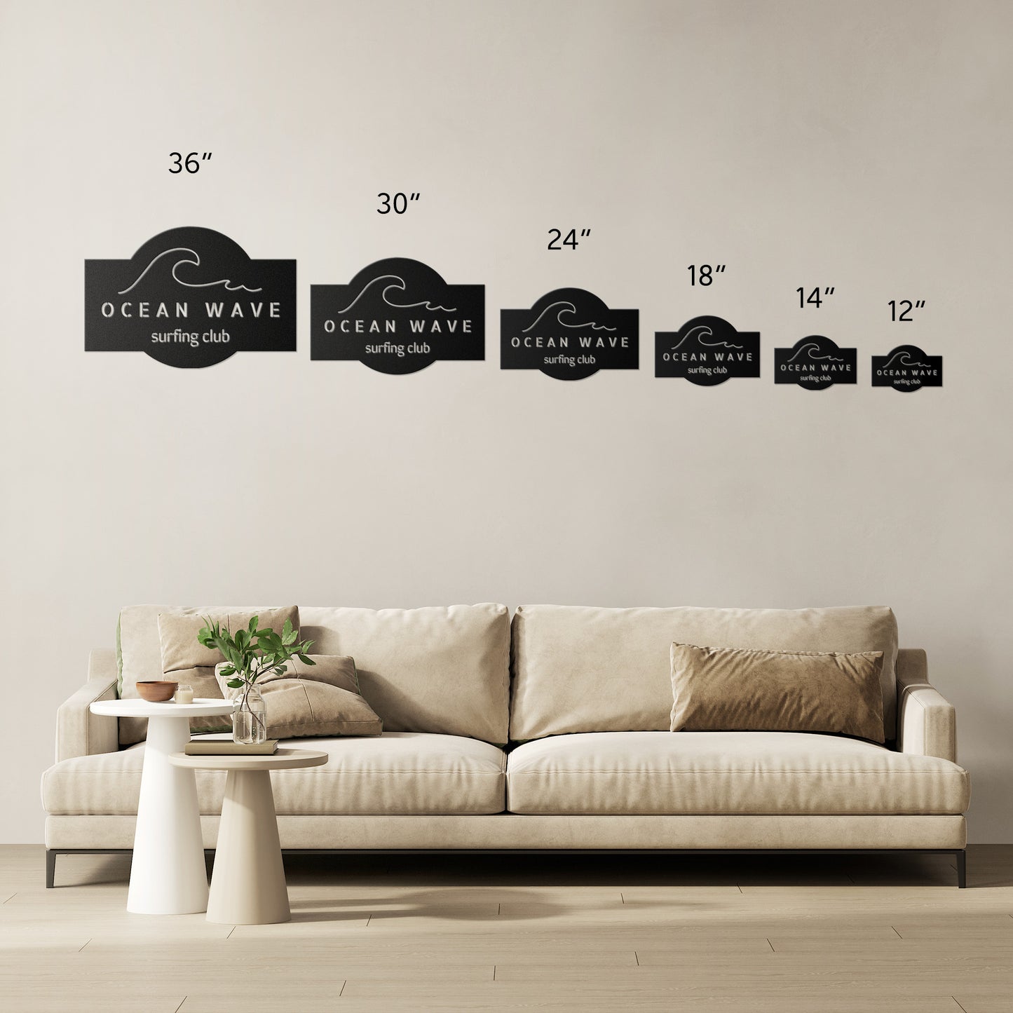 Solid - Wave - Die Cut Sign - CAN BE PERSONALIZED ANY WAY