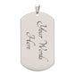 Proud Miliary Wife DOG TAG Necklace - Gift for Her, Christmas Gift, Wife Gift, Military Wife, Army Wife, Navy Wife, Marine Wife, Navy Wife