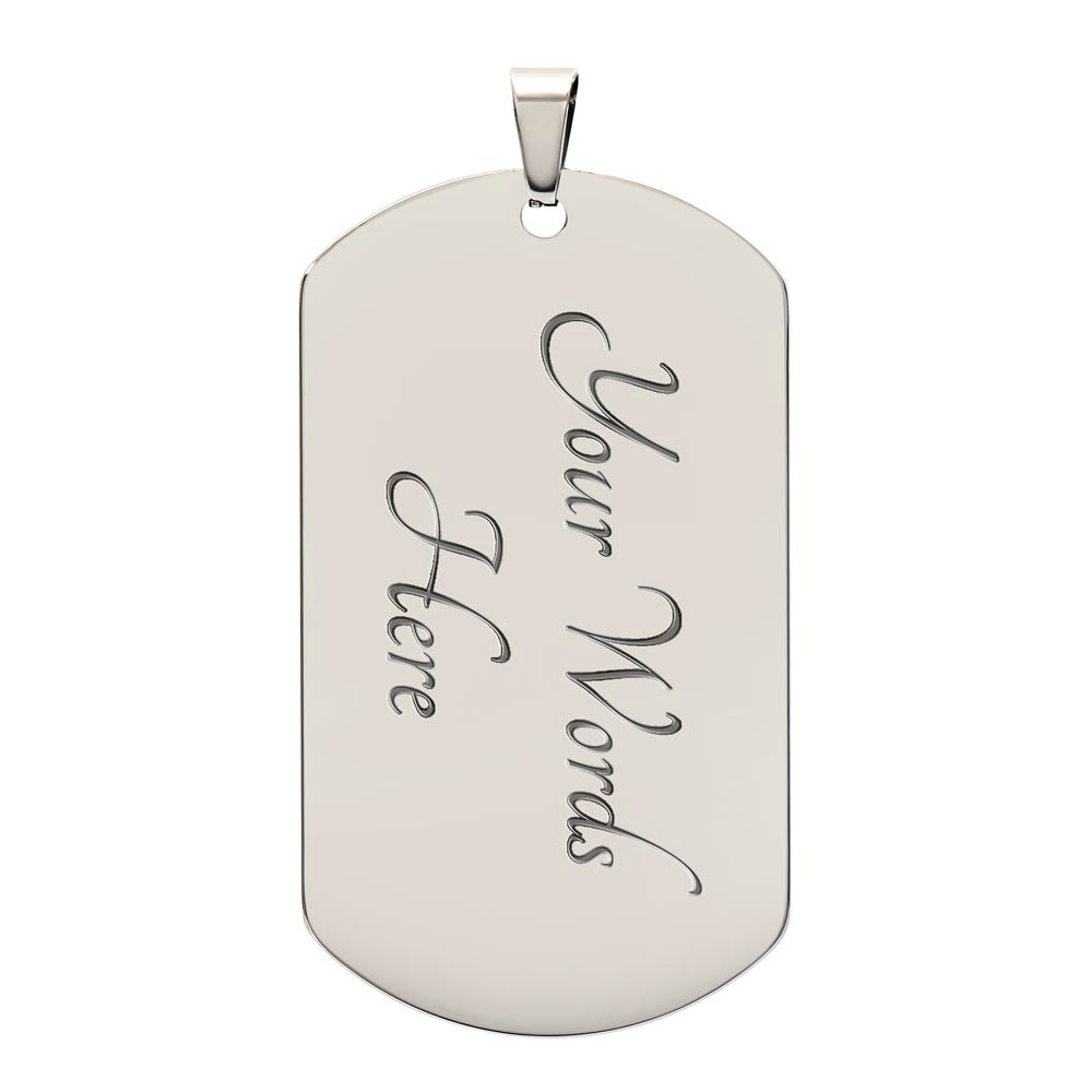 Proud Miliary Wife DOG TAG Necklace - Gift for Her, Christmas Gift, Wife Gift, Military Wife, Army Wife, Navy Wife, Marine Wife, Navy Wife
