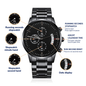 PERSONALIZED - Chronograph Watch - From Wife to Husband - Wonderful Birthday, Anniversary, or Christmas Gift