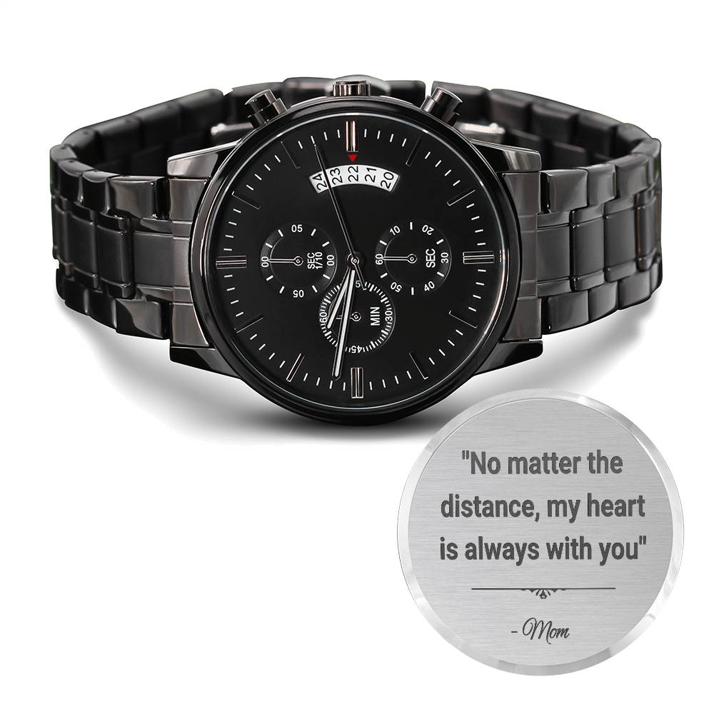 PERSONALIZED - Stainless Steel Watch; Gift for Him, Gift to Military Son, Gift to Military Husband, Gift to Military Dad