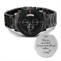 PERSONALIZED - Chronograph Watch - From Wife to Husband - Wonderful Birthday, Anniversary, or Christmas Gift