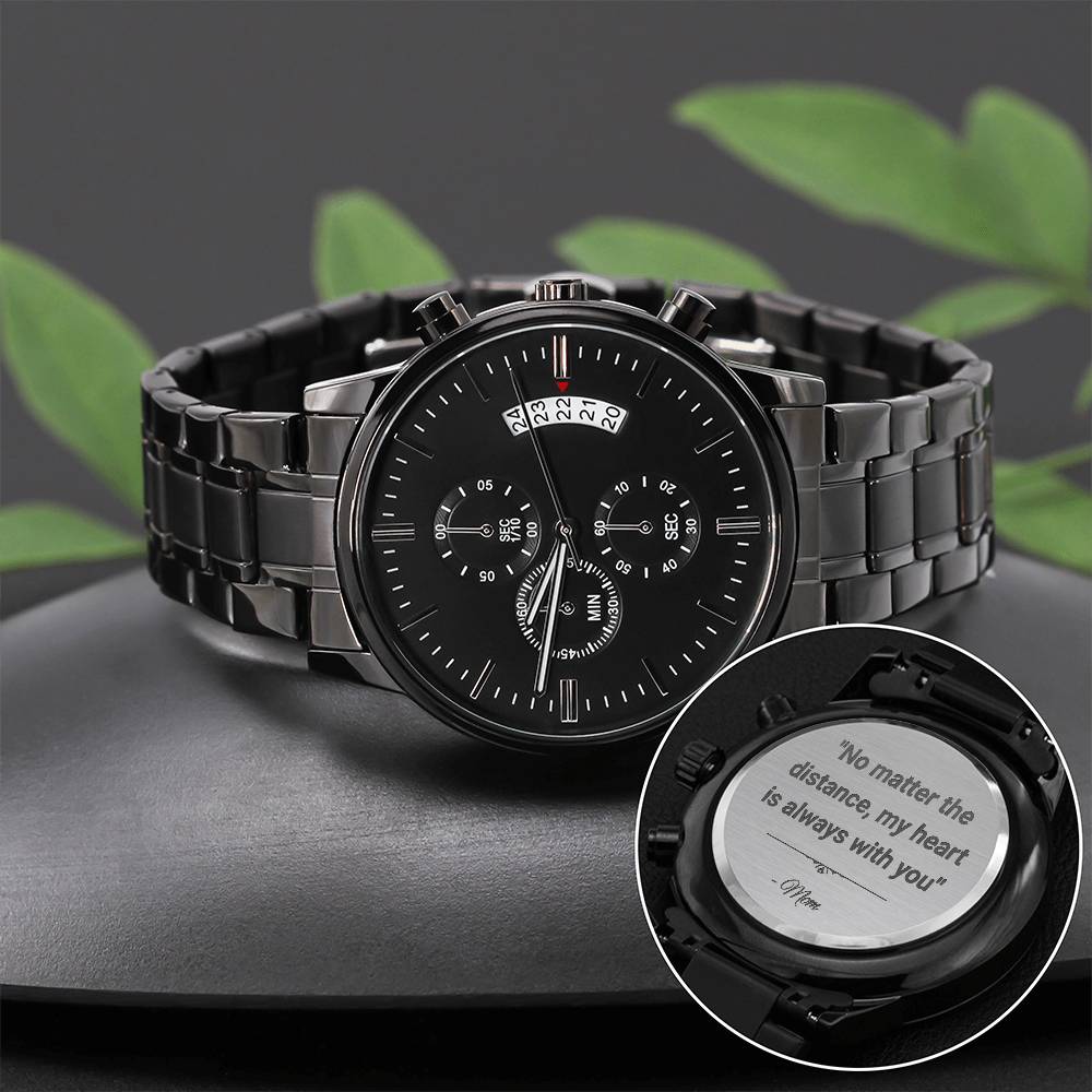 PERSONALIZED - Stainless Steel Watch; Gift for Him, Gift to Military Son, Gift to Military Husband, Gift to Military Dad