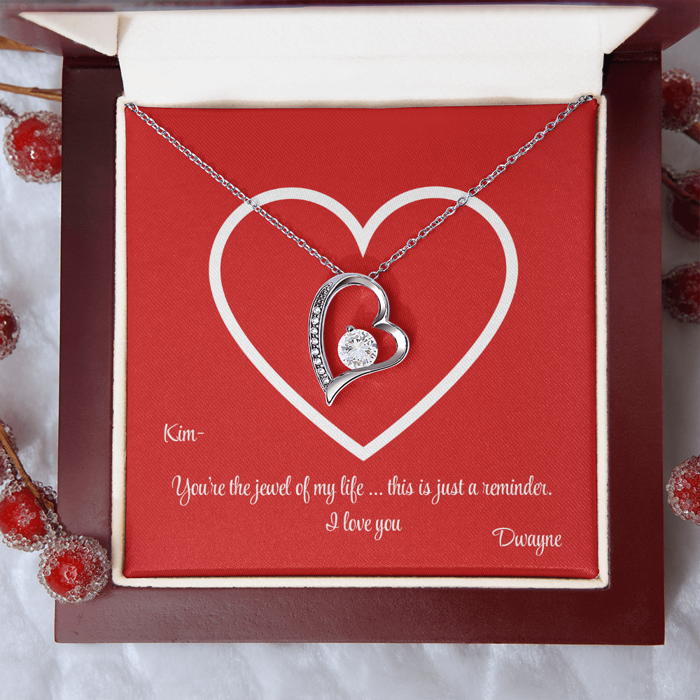 PERSONALIZED PRESENTATION - Heart Necklace - Valentine's Day or "Just Because"