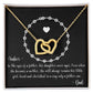 PERSONALIZED - Necklace - To a New Mom from her Father - Keepsake Necklace, Gift to New Mom from Dad, To Daughter from Father, To Daughter from Dad