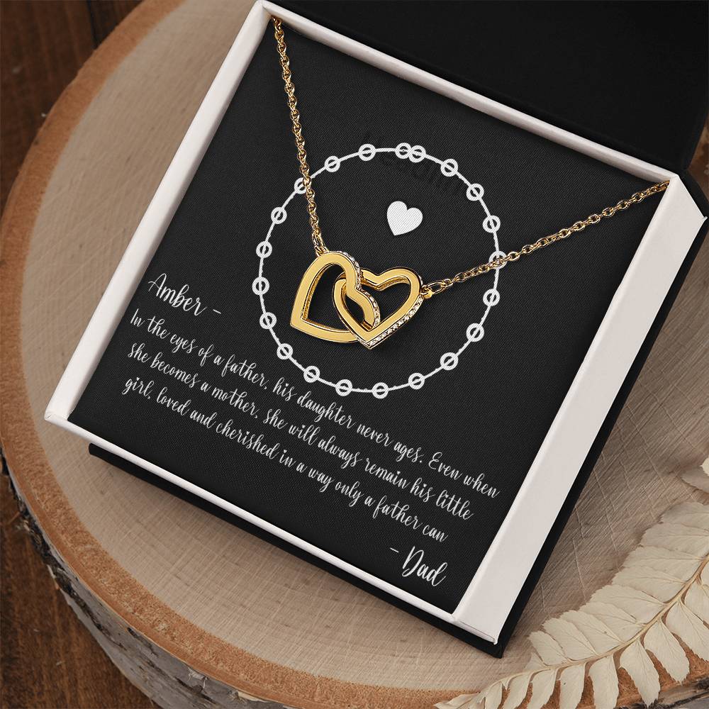 PERSONALIZED - Necklace - To a New Mom from her Father - Keepsake Necklace, Gift to New Mom from Dad, To Daughter from Father, To Daughter from Dad