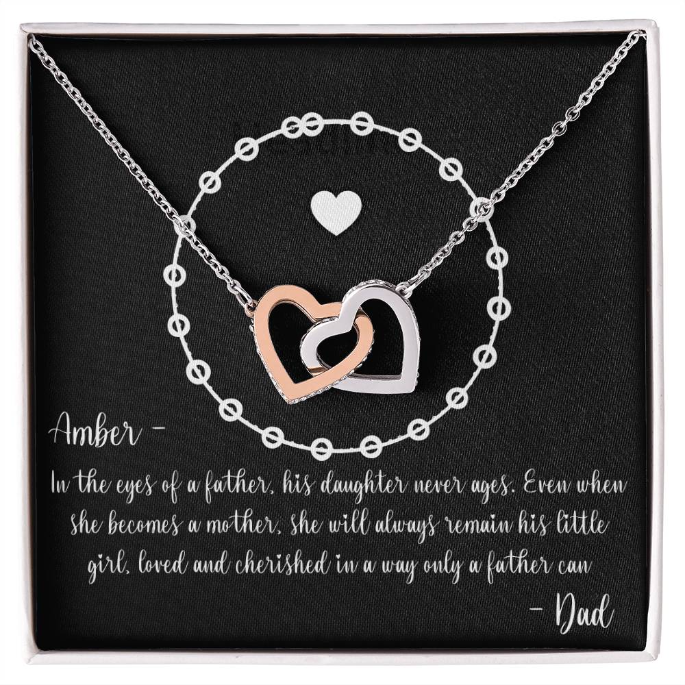 PERSONALIZED - Necklace - To a New Mom from her Father - Keepsake Necklace, Gift to New Mom from Dad, To Daughter from Father, To Daughter from Dad