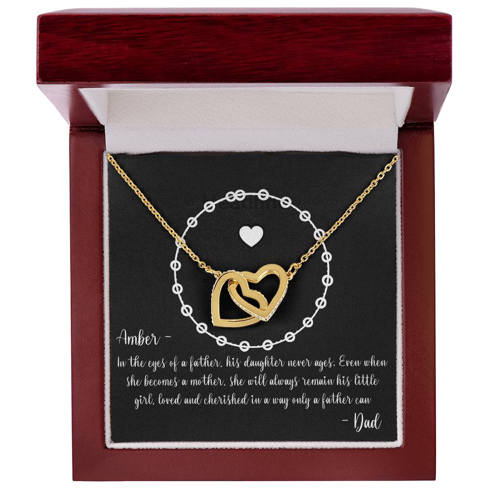 PERSONALIZED - Necklace - To a New Mom from her Father - Keepsake Necklace, Gift to New Mom from Dad, To Daughter from Father, To Daughter from Dad
