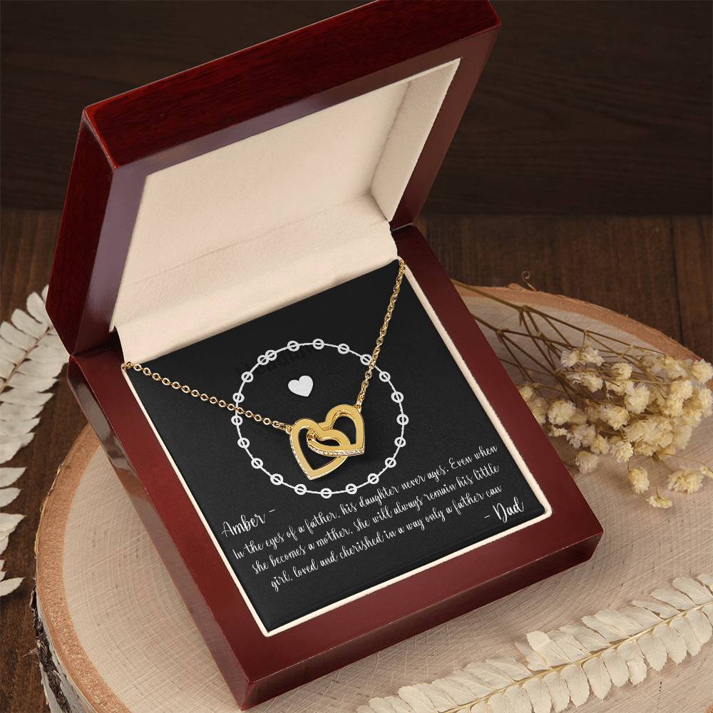 PERSONALIZED - Necklace - To a New Mom from her Father - Keepsake Necklace, Gift to New Mom from Dad, To Daughter from Father, To Daughter from Dad