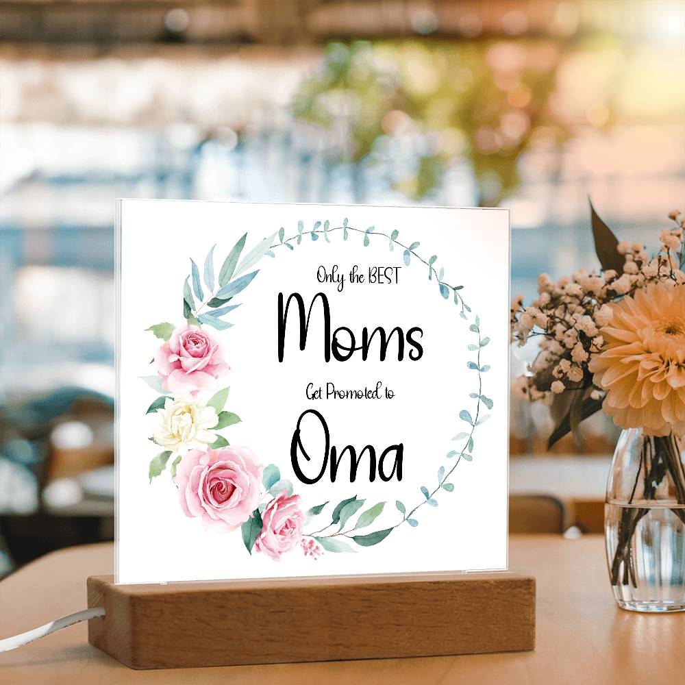 NEW GRANDMOTHER - Lighted Acrylic Plaque - Name can be Personalized