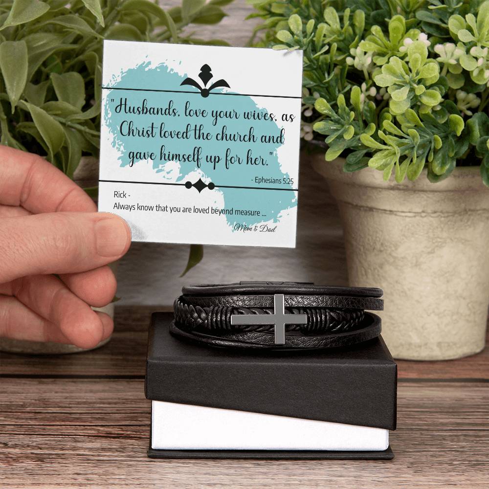 Wedding or Engagement Gift to Son - Men's BRACELET - Wedding Gift, Engagement Gift