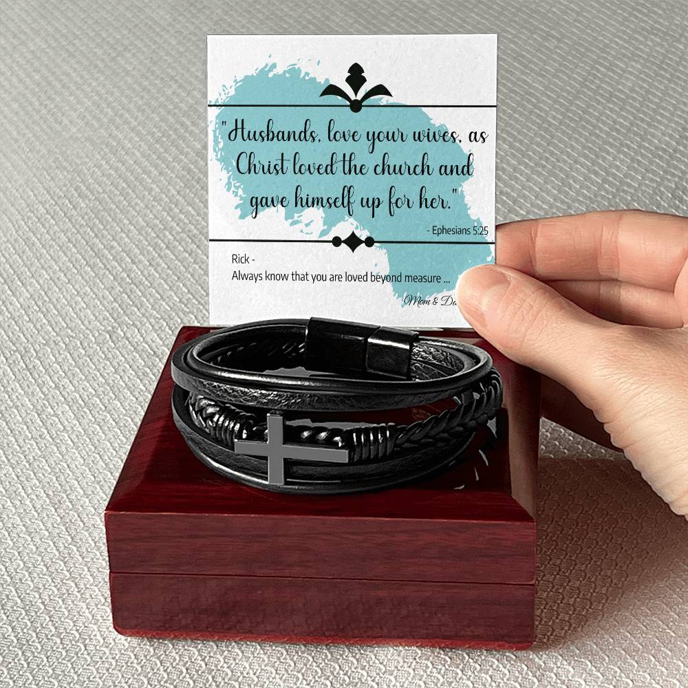 Wedding or Engagement Gift to Son - Men's BRACELET - Wedding Gift, Engagement Gift