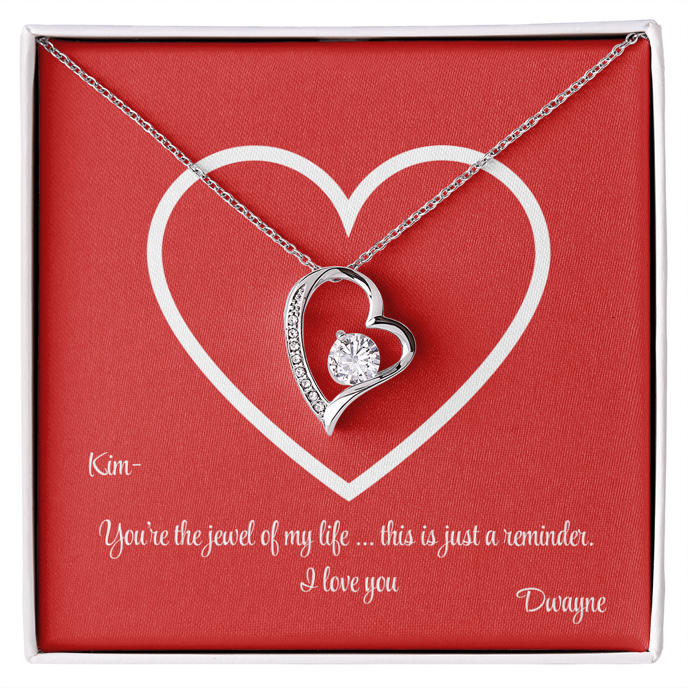 PERSONALIZED PRESENTATION - Heart Necklace - Valentine's Day or "Just Because"