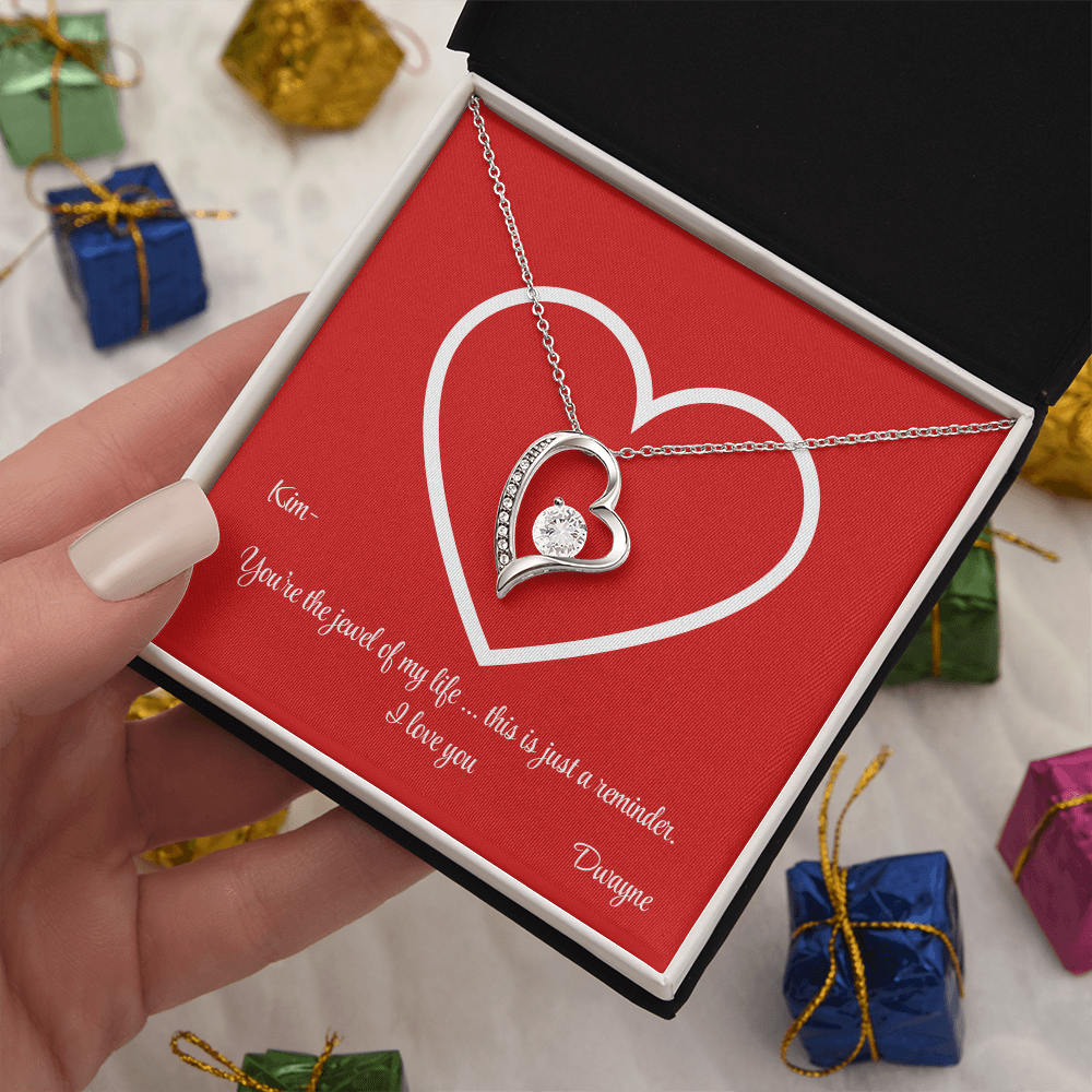 PERSONALIZED PRESENTATION - Heart Necklace - Valentine's Day or "Just Because"