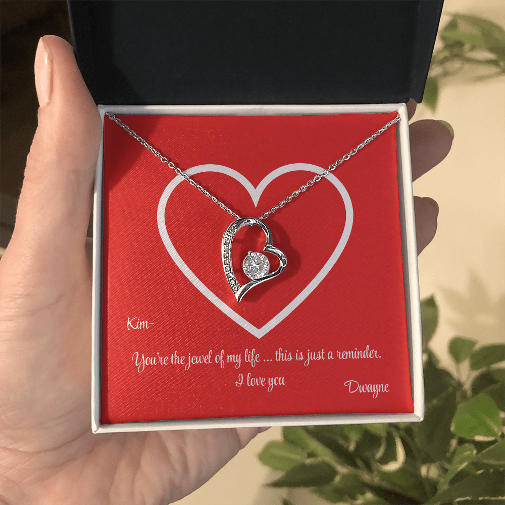PERSONALIZED PRESENTATION - Heart Necklace - Valentine's Day or "Just Because"