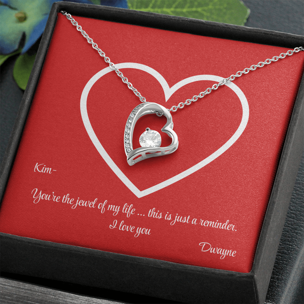 PERSONALIZED PRESENTATION - Heart Necklace - Valentine's Day or "Just Because"