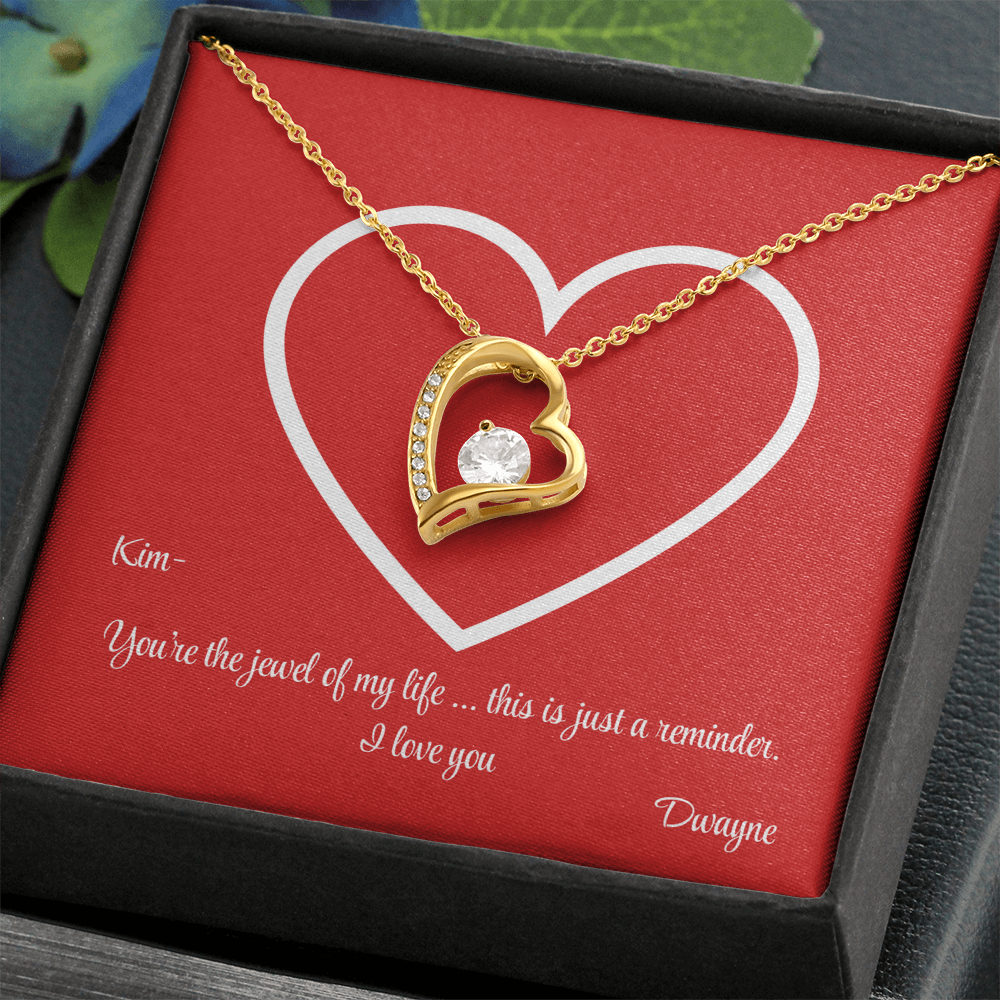 PERSONALIZED PRESENTATION - Heart Necklace - Valentine's Day or "Just Because"