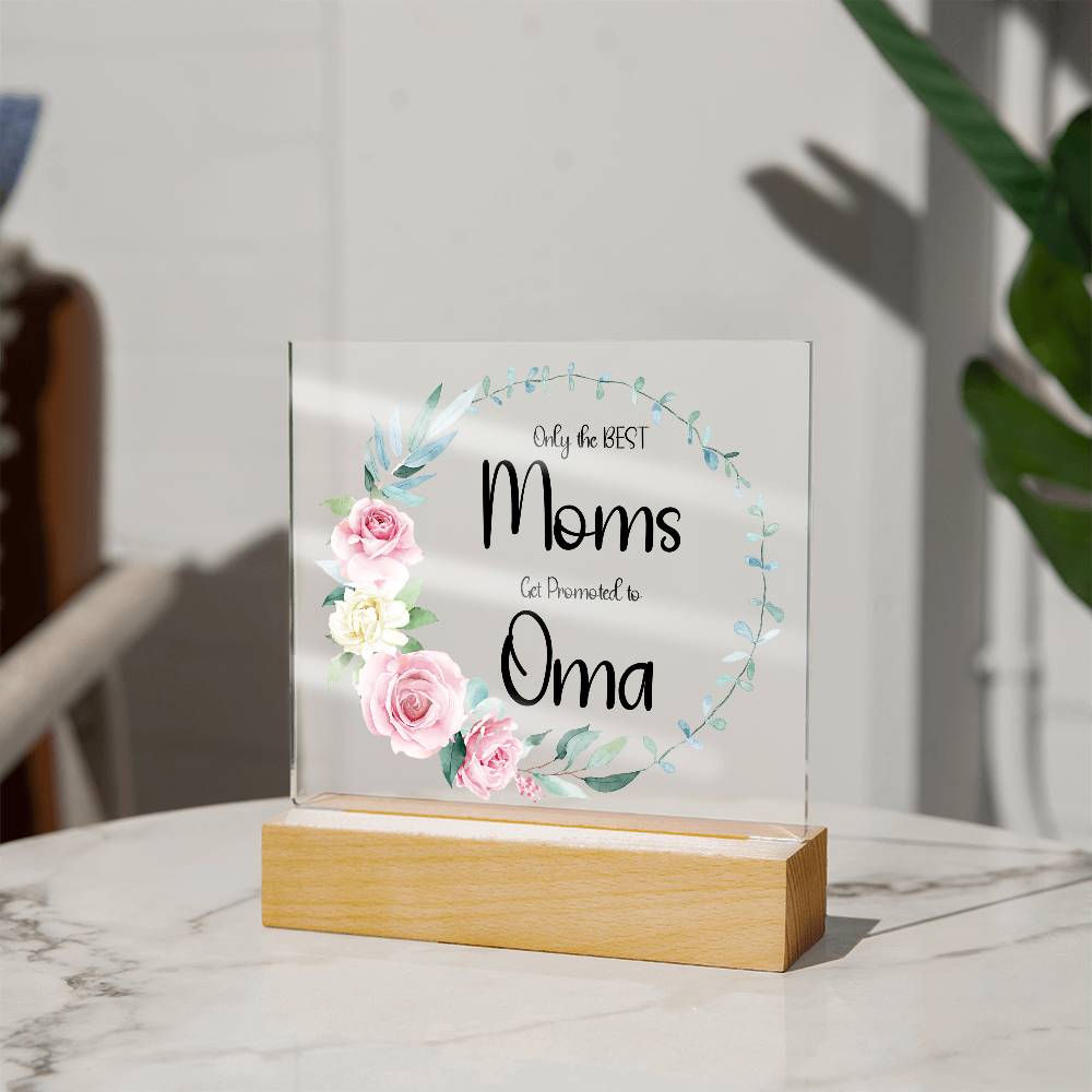 NEW GRANDMOTHER - Lighted Acrylic Plaque - Name can be Personalized