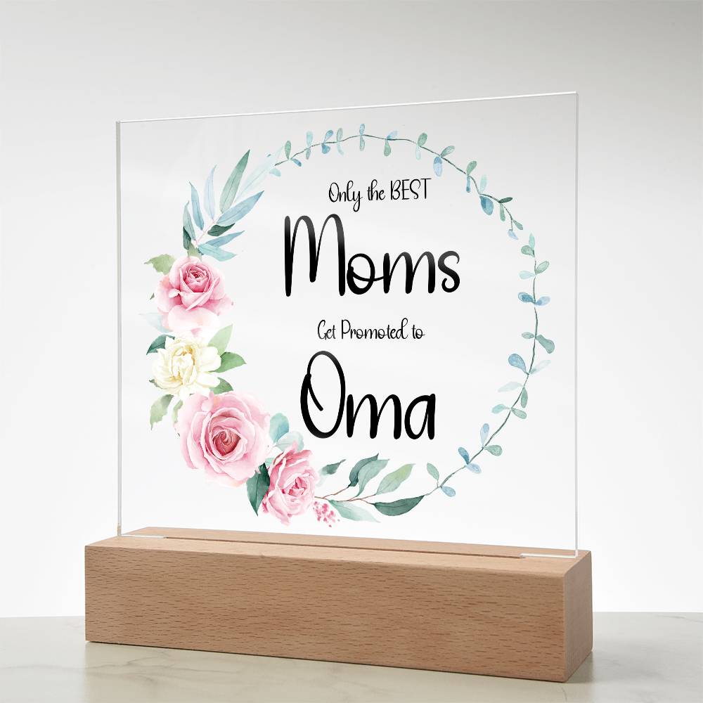 NEW GRANDMOTHER - Lighted Acrylic Plaque - Name can be Personalized
